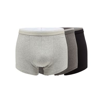 The Collection Big and tall pack of three grey hipster trunks